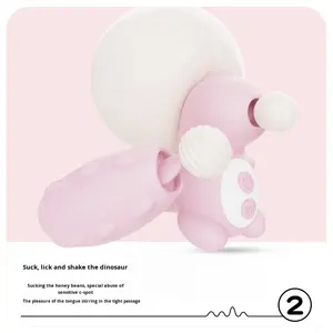Shanggan Kleiner Dinosaurier mit Zungenleck-Funktion, Saugvibrator, Massagegerät für Frauen, Niedliches Design, Erotikprodukt - Product Image 3