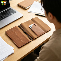 Housse de carnet A5 en cuir PU à feuilles mobiles, portable, à 3 compartiments, étui pour téléphone, pochette pour crayons et stylos avec cordon, cadeau pour les amoureux du quotidien