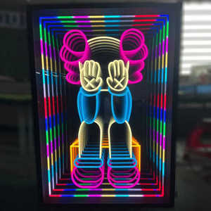 Su misura LED abisso Infinity lettere specchio distinto per interni esterni appendere pubblicità scatole di luce decorativa caratteristica - Product Image 1