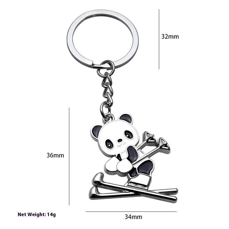 Winter Sports Enthusiast Gift-Metal Snowboarding Keychain Snow