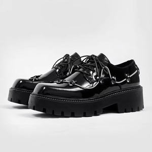 Nouvelle Collection 2026 : Chaussures Derby à plateforme avec embellissements printaniers, style rétro britannique, bout carré, chaussures épaisses minimalistes - Product Image 2