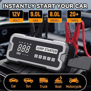 Kit de démarrage de voiture 4 en 1, <span class=keywords><strong>booster</strong></span> de batterie, batterie externe avec gonfleur de pneus, batterie au lithium, secours d'urgence - Product Image 4