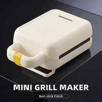 Machine à sandwich électrique 600W 220V avec revêtement antiadhésif, machine à petit-déjeuner pour la maison, mini-grille-pain