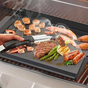 Vỉ Nướng BBQ Bằng Thép Không Gỉ, Có 2 Tay Cầm Và Rãnh Mỡ - Product Image 3