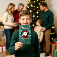 Cartes de Noël personnalisées en gros Fenghetong, cartes de vœux de luxe avec dorure à chaud pour souvenirs et meilleurs vœux