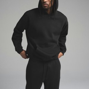 Sweats à capuche lourds imprimés personnalisés couleur unie épaissie marque de mode pour hommes personnalisé surdimensionné fabrication blanche unie - Product Image 1