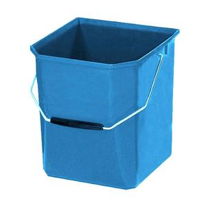 Seau carré en plastique bleu 25 L avec poignée pour le nettoyage et le rangement - Product Image 1