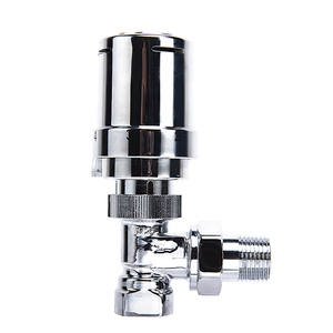 Chauffage par le sol TRV vanne de radiateur en laiton contrôle de la température tête <span class=keywords><strong>thermostatique</strong></span> avec EN215 tête TRV blanche couleur laiton/chrome - Product Image 2