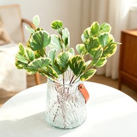 Buket Daun Eucalyptus Buatan Real Touch, Daun Perak Tiruan Karet Lembut untuk Dekorasi Vas Pernikahan dan Rumah