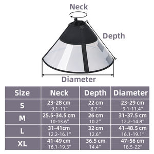 Katı desen plastik Pet kurtarma yaka Elizabeth ameliyat sonrası kediler için e-yaka köpek boyun koni - Product Image 5