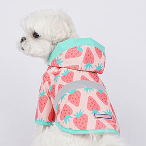 Joymay jas hujan anak anjing, mewah tahan air dapat dilipat musim panas ponco hewan peliharaan dengan topi untuk anjing kecil harga - Product Image 3