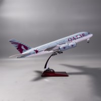 Modèle d'avion OEM Airbus A380 Qatar Airways, type ouvert, taille 46 cm, cadeau d'affaires, échelle 1/160 A380 Qatar Airways