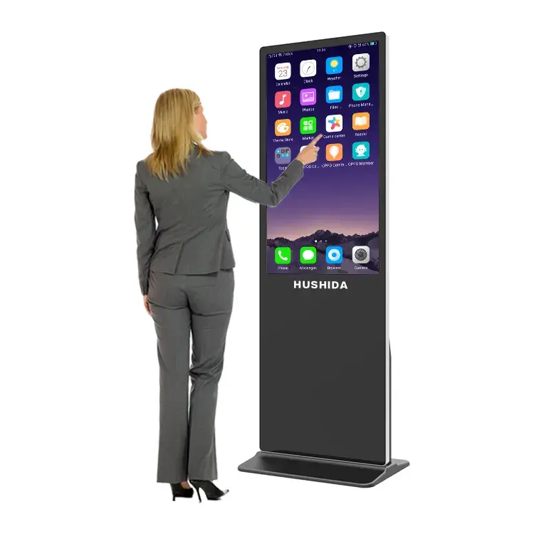 43 50 55 inch touch screen vertical lcd panel stand advertising display led advertising machine full hd big advertising screen