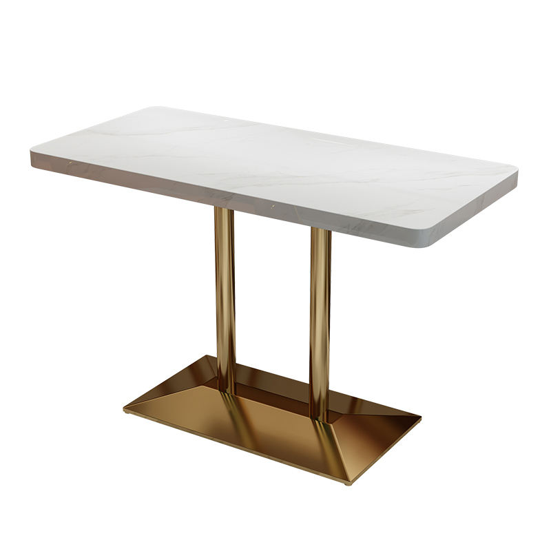 120*60cm madera contrachapada mármol mesa larga