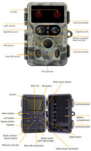 Readleaf <span class=keywords><strong>Petite</strong></span> caméra <span class=keywords><strong>de</strong></span> <span class=keywords><strong>chasse</strong></span> sauvage HD 4k 60mp Caméra <span class=keywords><strong>de</strong></span> piste à batterie intégrée avec panneau solaire - Product Image 3