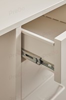 Bureau d'ordinateur en acier Predo OD-Lora08 avec 3 tiroirs, bureau de bureau moderne en métal, montage facile, poste de travail avec rangement