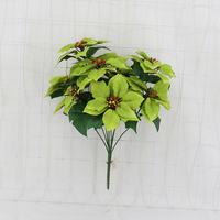 Penjualan Terbaik pabrik bunga Poinsettia buatan bunga dekorasi meriah untuk Hari Ibu Paskah Halloween sekolah kembali
