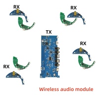 Sistem Audio Bluetooth Nirkabel Satu-ke-Banyak 1 TX ke N RX Tidak Perlu Pairing Modul dan Kit Audio 2.4ghz untuk TV Headphone