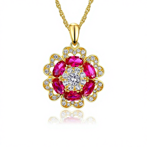 Colgante de Plata 925 con Incrustaciones de Cristal y Diamantes de Imitación, Serie Vintage Alloy Counterattack - Product Image 1