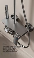 Vente directe usine – Ensemble de robinetterie de douche moderne, eau chaude et froide, en aluminium nickel brossé, mitigeur de douche et bain