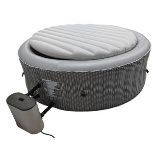 <span class=keywords><strong>Spa</strong></span> <span class=keywords><strong>gonflable</strong></span> rond durable avec <span class=keywords><strong>couverture</strong></span>, bain à bulles portable pour extérieur, piscine de massage pour la maison et le jardin - Product Image 2