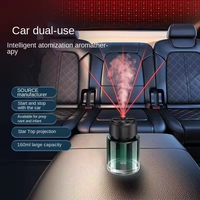 Diffuseur d'arômes pour voiture en verre de luxe, grande capacité, 160 ml, avec logo personnalisé OEM, diffuseur d'air frais de luxe