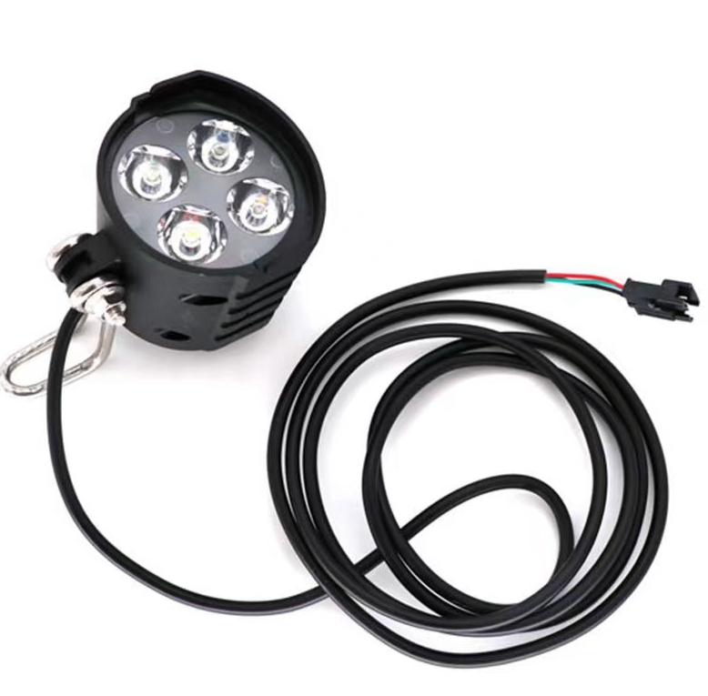 Aeun Faro Con Clacson 2 In 1 Per Scooter Elettrico - Luce LED Anteriore 10 Pollici, Universale 12-72V, Facile Da Installare - 2