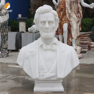 Busto de mármol blanco antiguo de diseño clásico, escultura de cabeza de mármol, estatua para exposición - Product Image 4