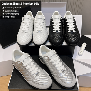 Zapatillas Deportivas de Lujo para Mujer, Diseño Retro, de Alta Calidad, Acolchadas, de PVC, con Plataforma Plana y Caña Alta, Nuevas - Product Image 1