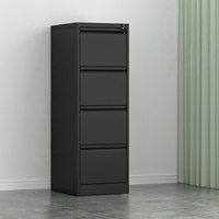 Organisateur de rangement en acier pour bureau et étude, noir mat, armoire de classement en métal moderne, verrouillable, mobilier de bureau multifonctionnel