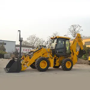 Factory Direct Sales Twoable Compact 4x4 Wheel Mini Backhoe Loader Excavator With Four-wheel Drive