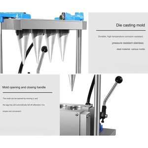 Machine à cône en corne Machine à cône de crème glacée Ventes directes d'usine 21KW 220V Extra petit moteur à 40 têtes fourni en acier inoxydable 304 - Product Image 3