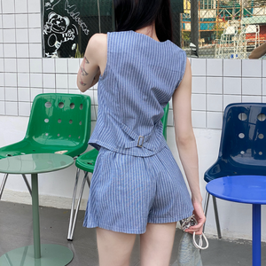 Échantillon gratuit, style luxueux, léger, ensemble 2 pièces, bonne qualité, haut et short pour femme, tenue, service ODM OEM - Product Image 6