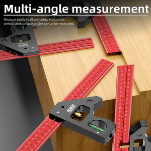 Regla de Medición Multiángulo y Escuadra de Carpintero - Construcción Totalmente de <span class=keywords><strong>Aluminio</strong></span>, Nivel de Vial para Tareas de Trazado y Escritura - Product Image 6