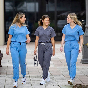 Uniforme de Enfermera de Rayón, Estilos 2022, Uniformes de Enfermería Personalizados para Mujer con Bolsillos, Uniformes de <span class=keywords><strong>Salud</strong></span> Elegantes, Pantalones Deportivos, Conjunto de Enfermería - Product Image 6