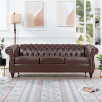 Canapé en cuir PU moderne et minimaliste Runwood, design au sol, pour salons, adapté aux petits et grands espaces