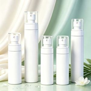 Nuovo Design Confezione Cosmetica Flacone in <span class=keywords><strong>Plastica</strong></span> con Pompa per Crema Solare 50 80 100 120 150ml Contenitore Spray Lusso Bianco per Profumi - Product Image 1