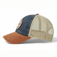 Casquette de sport unisexe à 6 panneaux avec logo brodé personnalisé, casquette de camionneur en maille, visière incurvée, casquette snapback