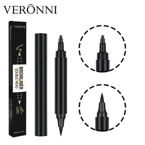 Lápiz de Cejas <span class=keywords><strong>Microblading</strong></span> Natural a Prueba de Agua VERONNI con Punta en Forma de Horquilla, Delineador Líquido Mineral Negro, Fácil de Usar para Todo Tipo de Maquillaje - Product Image 2