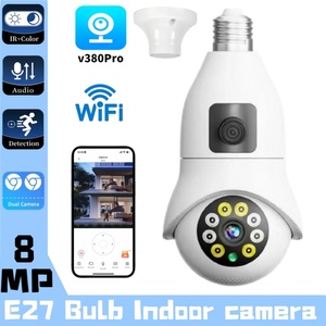 V380 Pro 8MP Waterproof IP <b>Camera</b> Dual Lens E27 New Bulb Full Color <b>Night</b> Vision Two Way Audio Outdoor Security PTZ Cloud <b>Camera</b> - Product Image 3