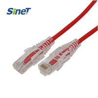 Kabel Ethernet ultra-tipis, kabel Gigabit CAT5e Rj45 4-pasang 28AWG tembaga CCA Slim Ethernet Cat5 & Cat6 pita LAN kabel Patch OEM Cat 6 UTP