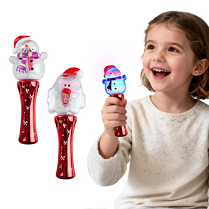 <span class=keywords><strong>LED</strong></span> <span class=keywords><strong>Light</strong></span>-up Santa Claus Wand đồ chơi cho Giáng sinh bên Kid của ma thuật quay thanh với 2rbg đèn phát sáng bông tuyết đồ chơi - Product Image 6