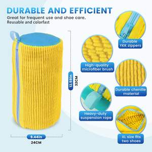 Bolsa protectora acolchada de poliéster para lavadora de zapatillas, con fibra suave, para lavar calzado. - Product Image 2