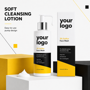 Limpiador Facial Diario de Marca Privada, Purifica las Imperfecciones, Mejora la Textura, Controla la Grasa, Calma la Irritación, Sin Jabón, con 3% de Azufre - Product Image 1