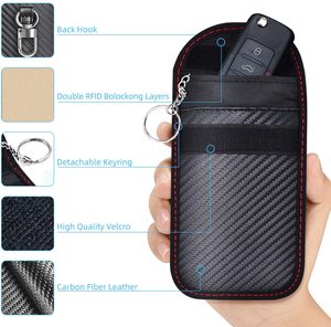 Benutzer definierte Auto Schlüssel anhänger Abdeckung Schutz Faraday Beutel RFID Bag Block Signal - Product Image 5