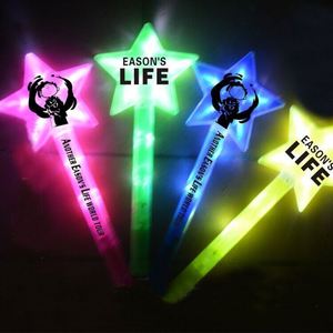 Custom <b>LED</b> Luminous Large <b>Star</b> Shining Wand Concert Prop Fluorescent Bar Purple Glowing Gift Support Wand Fluorescent Rod - Product Image 5