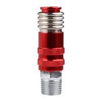 Raccord rapide pneumatique universel mâle 1/4" NPT/BSPT/BSPP, 150 Psi, en aluminium durable, industriel, coupleur de sécurité 5-en-1