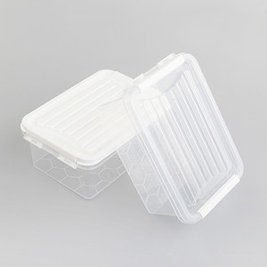 21*15*9CM 1700ML 플라스틱 직사각형 냉장고 잠금 장치 신선한 보관 상자 (3 개/세트) - Product Image 5