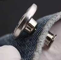 Logo personnalisé Laiton Métal Remplacement Jean Bouton Pas De Couture Bouton Instantané Amovible Jean Bouton Broches pour Jeans