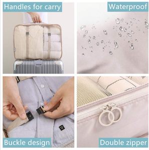 Ensemble de cubes de compression ultra-légers, sacs organisateurs de voyage personnalisés pour bagages, valises et sacs de voyage - Product Image 6